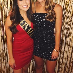 Revolve black star dress